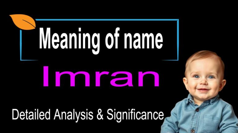 Imran Name Meaning