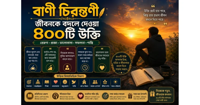 বাণী চিরন্তণী: জীবনকে বদলে দেওয়া ৪০০টি উক্তি