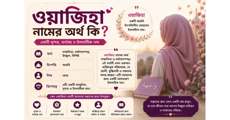 ওয়াজিহা নামের অর্থ কি? | wajiha namer ortho ki