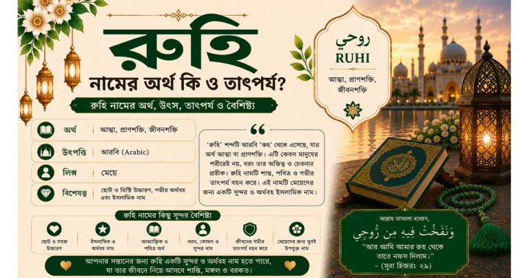 রুহি নামের অর্থ কি ও তাৎপর্য | Ruhi namer ortho ki