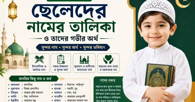 ইসলামিক ছেলেদের নামের তালিকা ও তাদের গভীর অর্থ