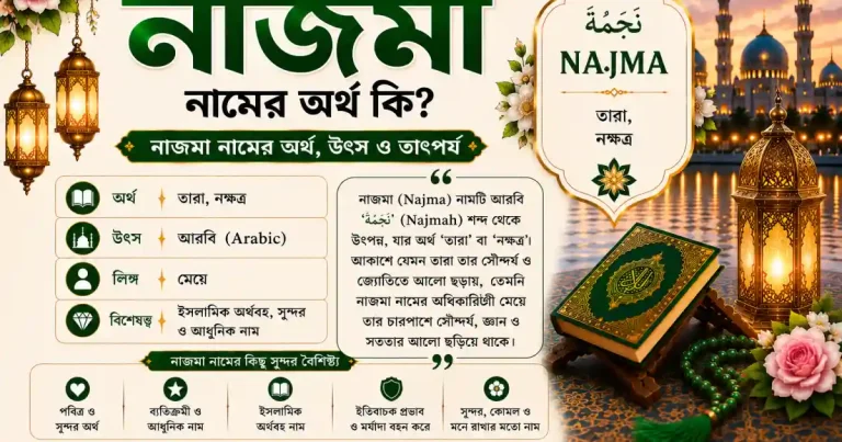 নাজমা নামের অর্থ কি | Najma নামের অর্থ কি