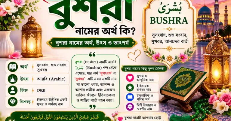 বুশরা নামের অর্থ কি | Bushra নামের অর্থ কি