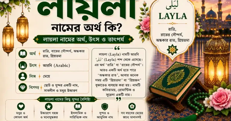 লায়লা নামের অর্থ কি | লায়লা নামের মানে কী?