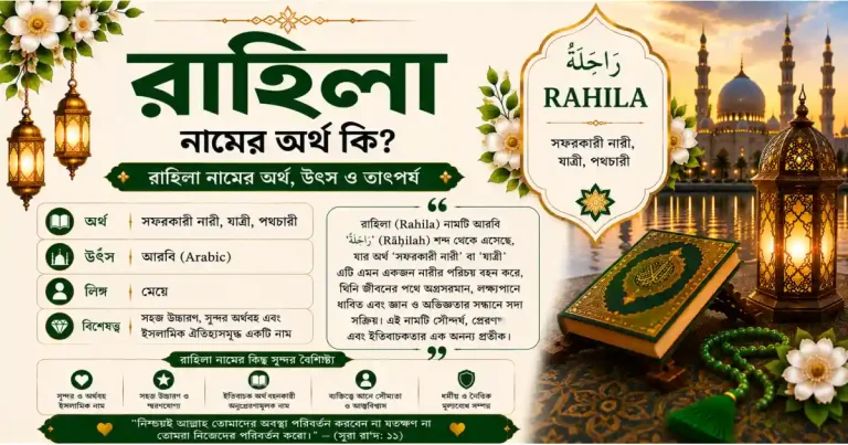 রাহিলা নামের অর্থ কি | Rahila নামের অর্থ ও তাৎপর্য