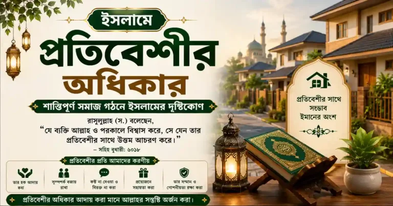 ইসলামে প্রতিবেশীর অধিকার: শান্তিপূর্ণ সমাজ গঠনে ইসলামের দৃষ্টিকোণ