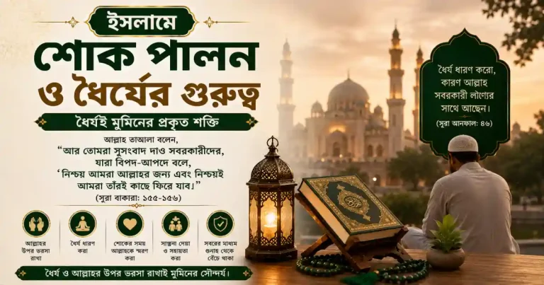 ইসলামে শোক পালন ও ধৈর্যের গুরুত্ব