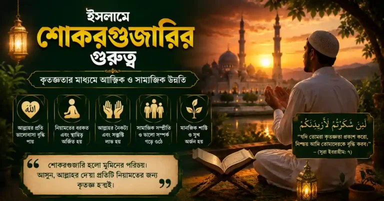 ইসলামে শোকরগুজারির গুরুত্ব: কৃতজ্ঞতার মাধ্যমে আত্মিক ও সামাজিক উন্নতি