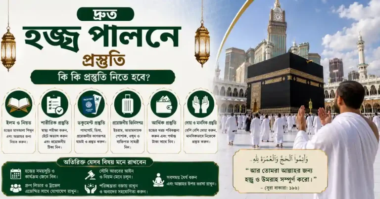 দ্রুত হজ্ব পালনের প্রস্তুতি: কি কী প্রস্তুতি নিতে হবে?