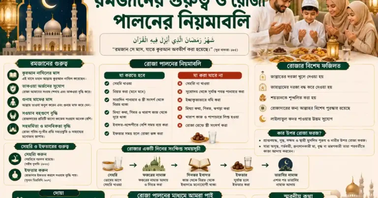 রমজানের গুরুত্ব ও রোজা পালনের নিয়মাবলি