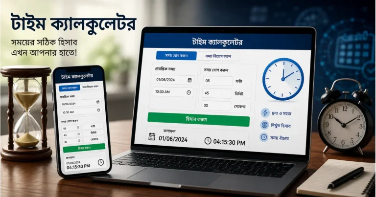টাইম ক্যালকুলেটর – সময়ের সঠিক হিসাব এখন আপনার হাতে!