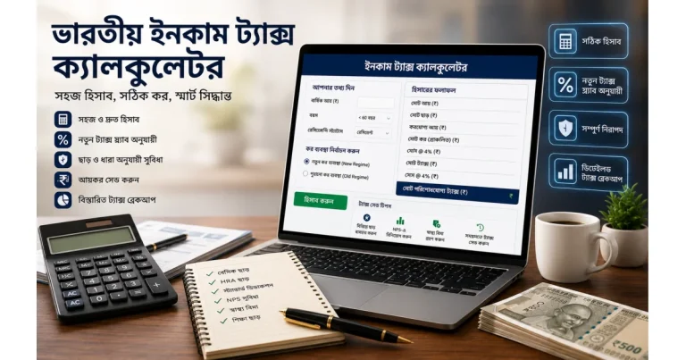 ভারতীয় ইনকাম ট্যাক্স ক্যালকুলেটর – ২০২৫ সালের সর্বশেষ নিয়ম অনুযায়ী পূর্ণাঙ্গ গাইড