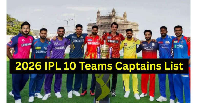 2026 IPL 10 Teams Captains List