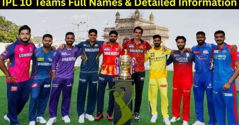 IPL 10 Teams Full Names & Detailed Information