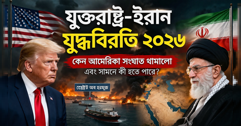 যুক্তরাষ্ট্র–ইরান যুদ্ধবিরতি ২০২৬: কেন আমেরিকা সংঘাত থামালো এবং সামনে কী হতে পারে