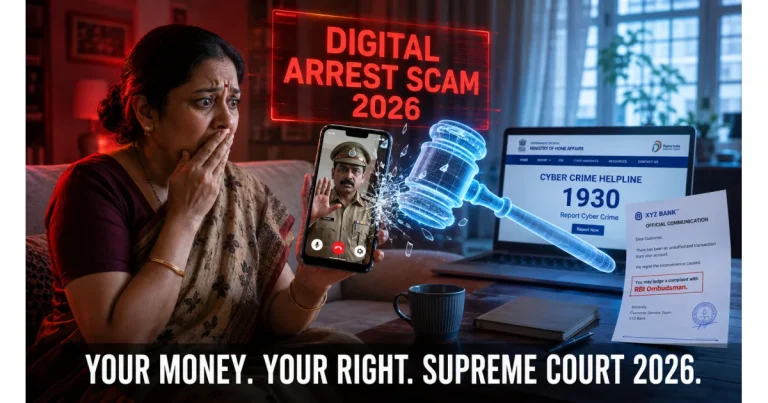डिजिटल अरेस्ट स्कैम २०२६: सुप्रीम कोर्ट का फैसला और बैंक रिफंड की पूरी गाइड
