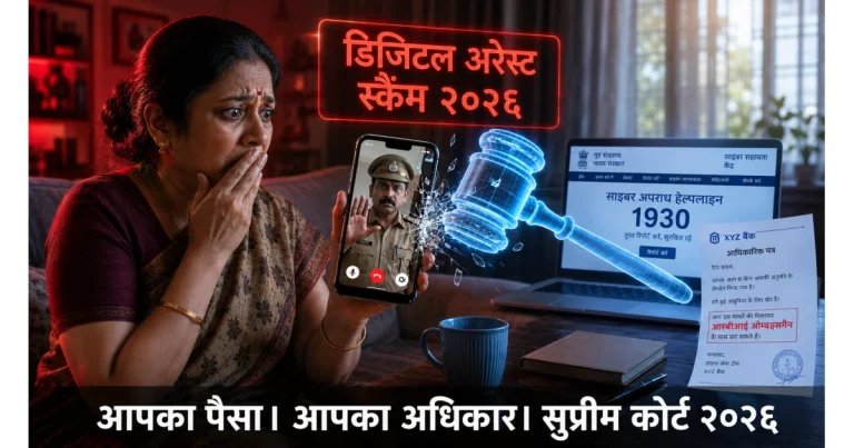 डिजिटल अरेस्ट स्कैम २०२६: सुप्रीम कोर्ट का फैसला और बैंक रिफंड की पूरी गाइड