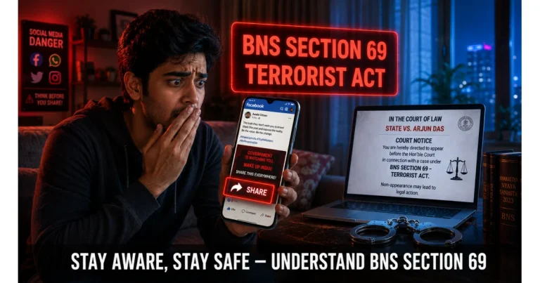 BNS सेक्शन ६९ की पूरी जानकारी: ऑनलाइन पोस्ट कब बन जाता है ‘टेररिस्ट एक्ट’? २०२६ गिरफ्तारी विश्लेषण