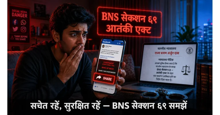 BNS सेक्शन ६९ की पूरी जानकारी: ऑनलाइन पोस्ट कब बन जाता है ‘टेररिस्ट एक्ट’? २०२६ गिरफ्तारी विश्लेषण