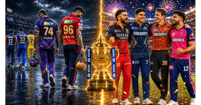 🔴 Breaking News: PBKS & KKR Eliminated from Playoffs! IPL 2026 Qualified and Eliminated Teams List