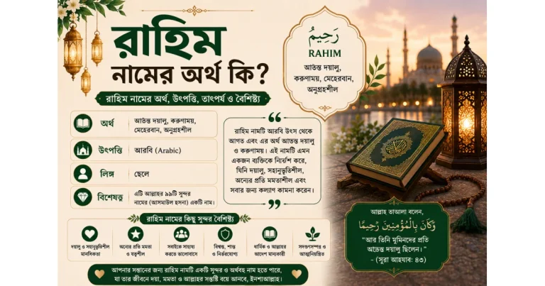 রাহিম নামের অর্থ কি?