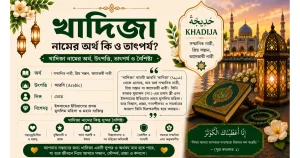খাদিজা নামের অর্থ কি ও তাৎপর্য | Khadija নামের অর্থ কি?