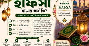 হাফসা নামের অর্থ কি | Hafsa নামের অর্থ কি