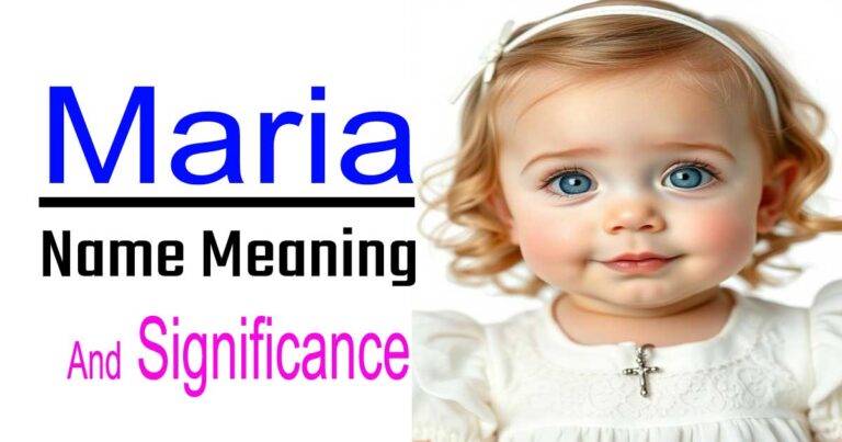 Maria name meaning
