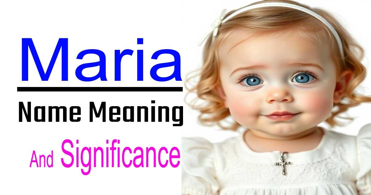 Maria name meaning