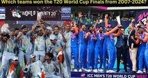 Which teams won the T20 World Cup Finals from 2007-2024?