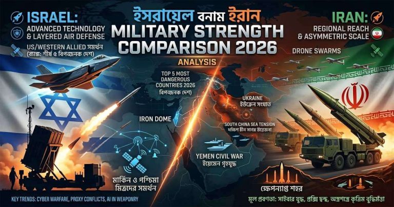 বিশ্বের সবচেয়ে বিপজ্জনক দেশ ২০২৬: বারুদের স্তূপ আর অনিশ্চয়তার মানচিত্র