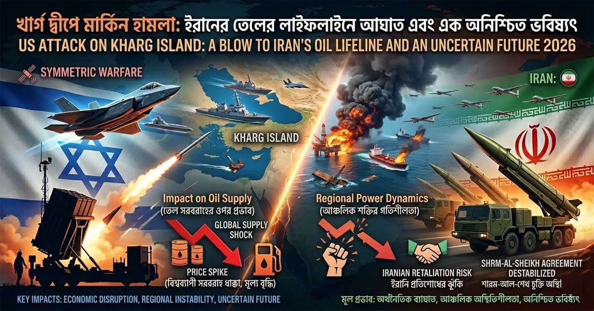 খার্গ দ্বীপে মার্কিন হামলা: ইরানের তেলের লাইফলাইনে আঘাত এবং এক অনিশ্চিত ভবিষ্যৎ