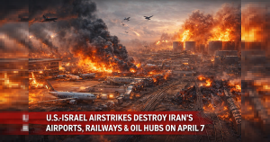 US-Israel Airstrikes Destroy Iran’s Airports, Railways, and Oil Hubs on April 7