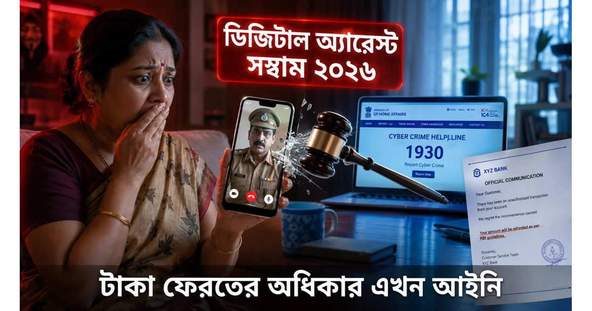 ডিজিটাল অ্যারেস্ট স্ক্যাম ২০২৬: সুপ্রিম কোর্টের রায়ে টাকা ফেরত পাওয়ার সম্পূর্ণ গাইড