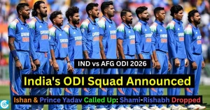 🔴 Breaking News: India’s ODI Squad Announced for Afghanistan Series: Ishan and Prince Yadav Chance; Shami-Rishabh Dropped and Bumrah and Jadeja Rested